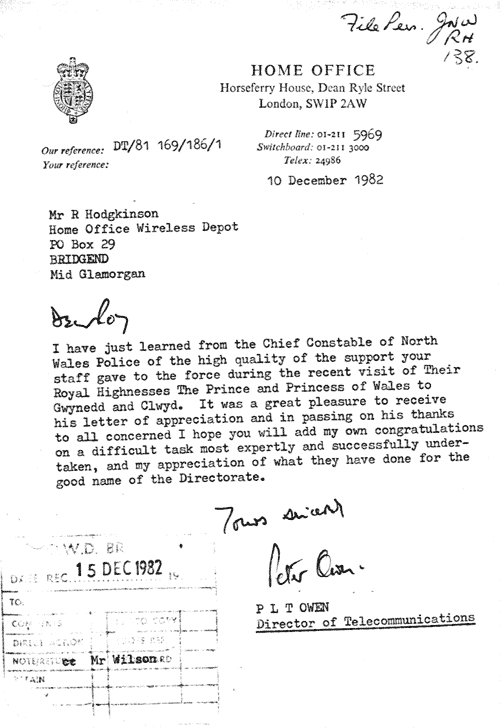 Director Letter 10 Dec 1982